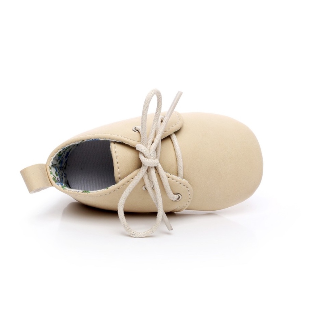 🌟3/$20 Tan baby toddler soft sole lace up oxford - Picture 2 of 8